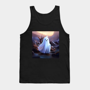 Cute White Ghost Tank Top